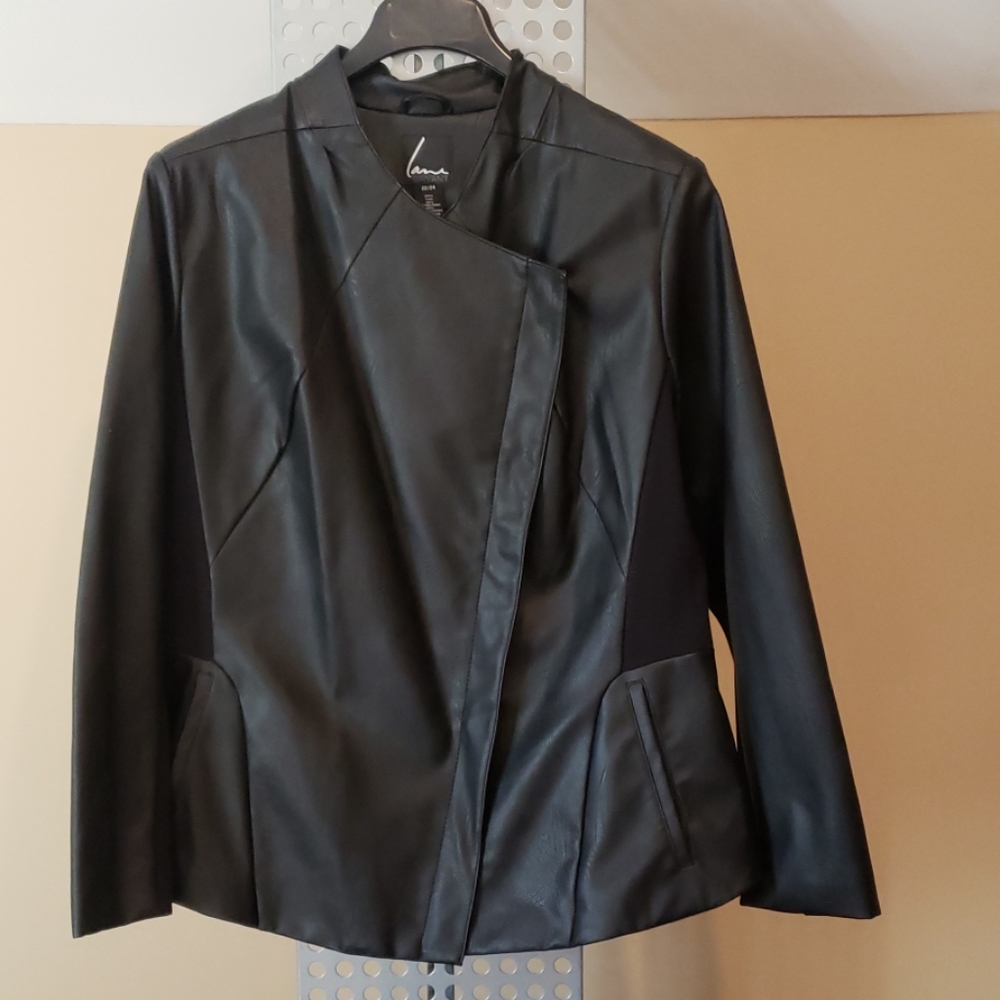 Lane Bryant Faux Leather Moto Styled Jacket 22/24